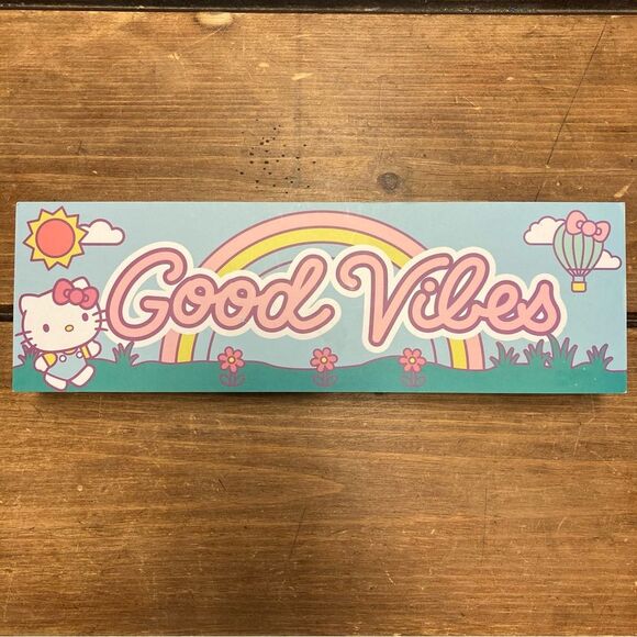 Hello Kitty Good Vibes Sign Wall Art Decor Rainbow Spring New - Picture 5 of 10